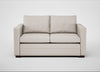 Palermo 2 Seater Sofa Siena Cotton Natural / Walnut and Brass