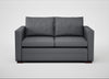Palermo 2 Seater Sofa Siena Cotton Shale Grey / Walnut and Brass