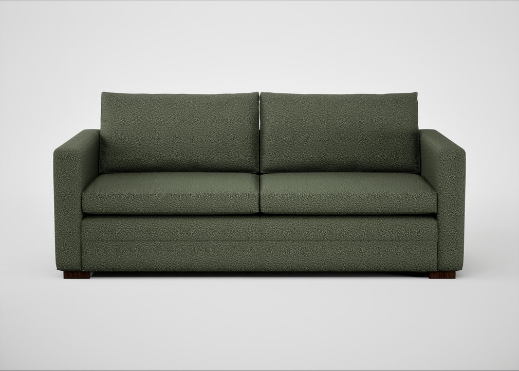Palermo 3 Seater Sofa Loop Boucle Forest / Walnut