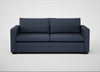 Palermo 3 Seater Sofa Loop Boucle Navy / Walnut and Brass