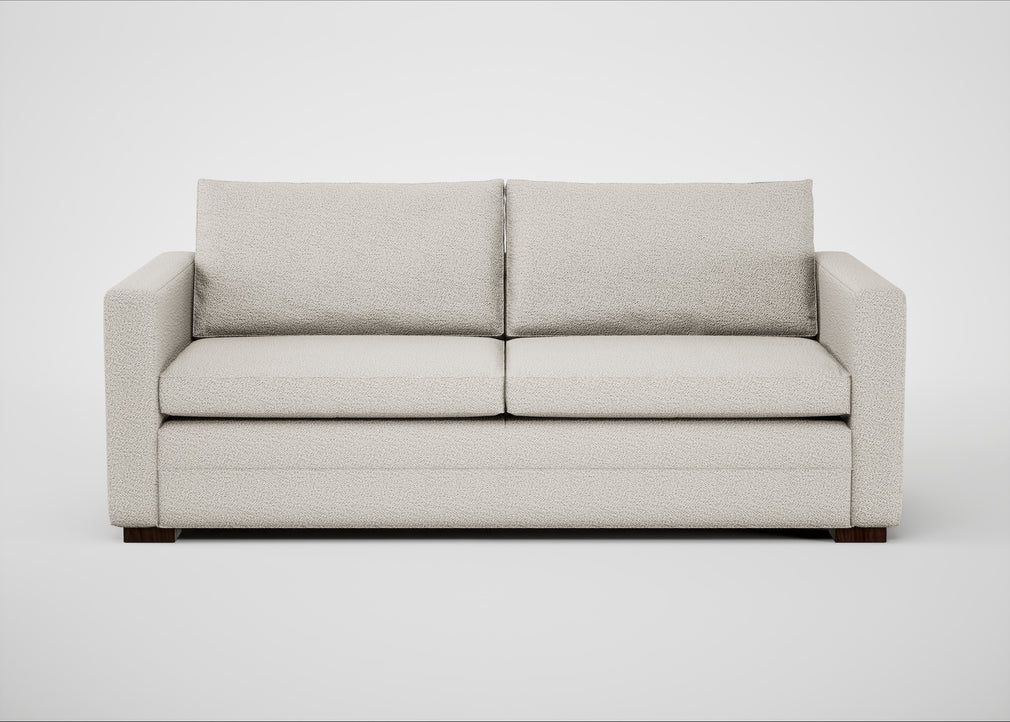 Palermo 3 Seater Sofa Loop Boucle Polar / Walnut