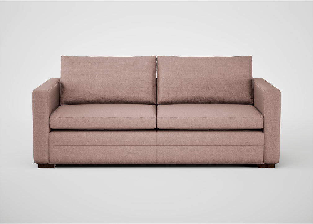 Palermo 3 Seater Sofa Siena Cotton Dusky Pink / Walnut