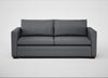 Palermo 3 Seater Sofa Siena Cotton Shale Grey / Walnut and Brass