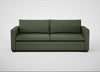 Palermo 4 Seater Sofa Loop Boucle Forest / Walnut and Brass