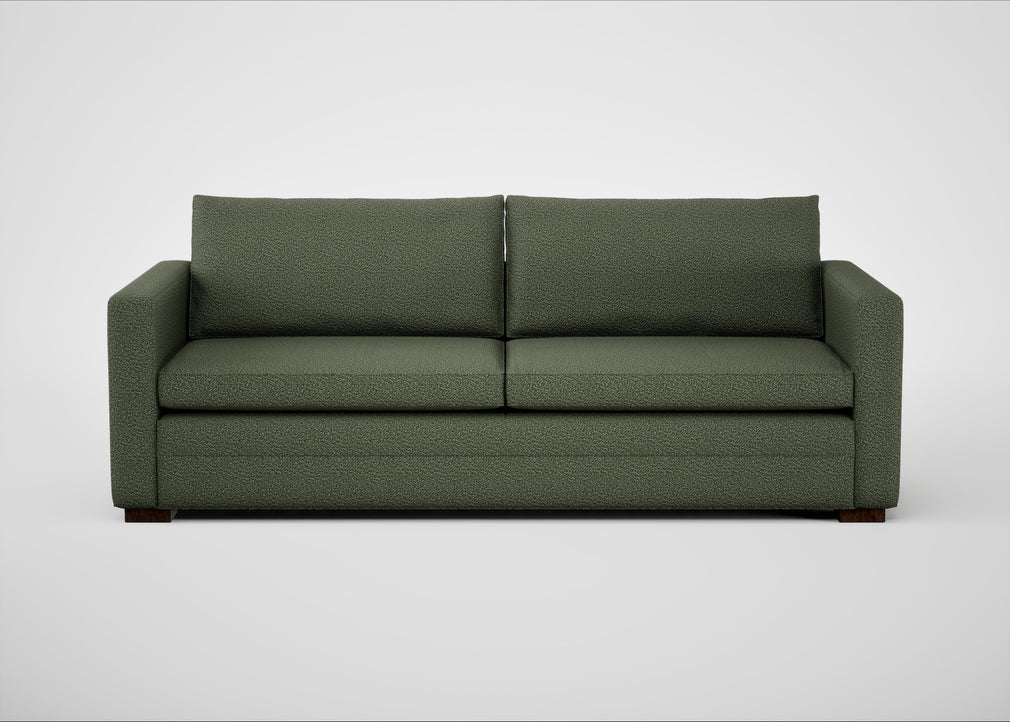 Palermo 4 Seater Sofa Loop Boucle Forest / Walnut