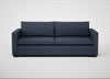 Palermo 4 Seater Sofa Loop Boucle Navy / Walnut