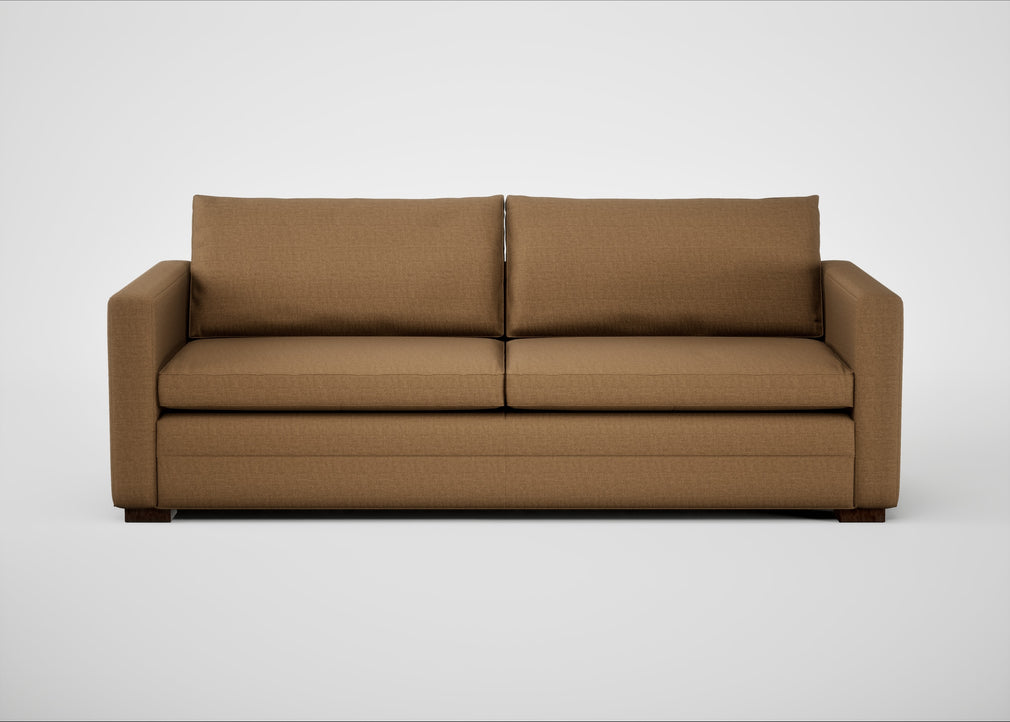 Palermo 4 Seater Sofa Siena Cotton Clay / Walnut and Brass