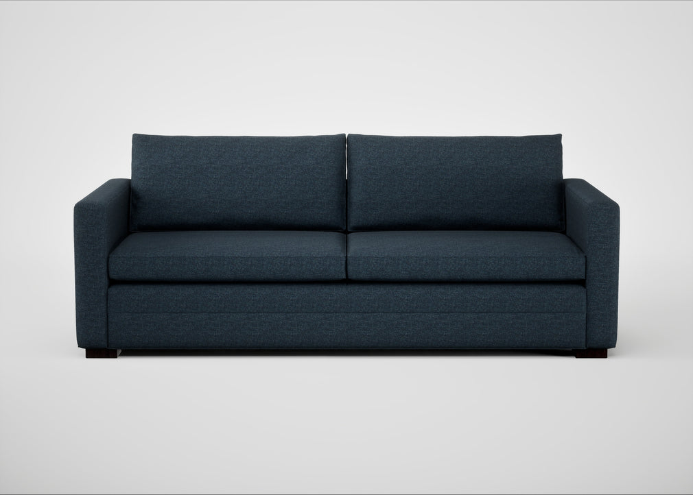 Palermo 4 Seater Sofa Siena Cotton Deep Sea / Black