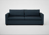 Palermo 4 Seater Sofa Siena Cotton Deep Sea / Walnut and Brass