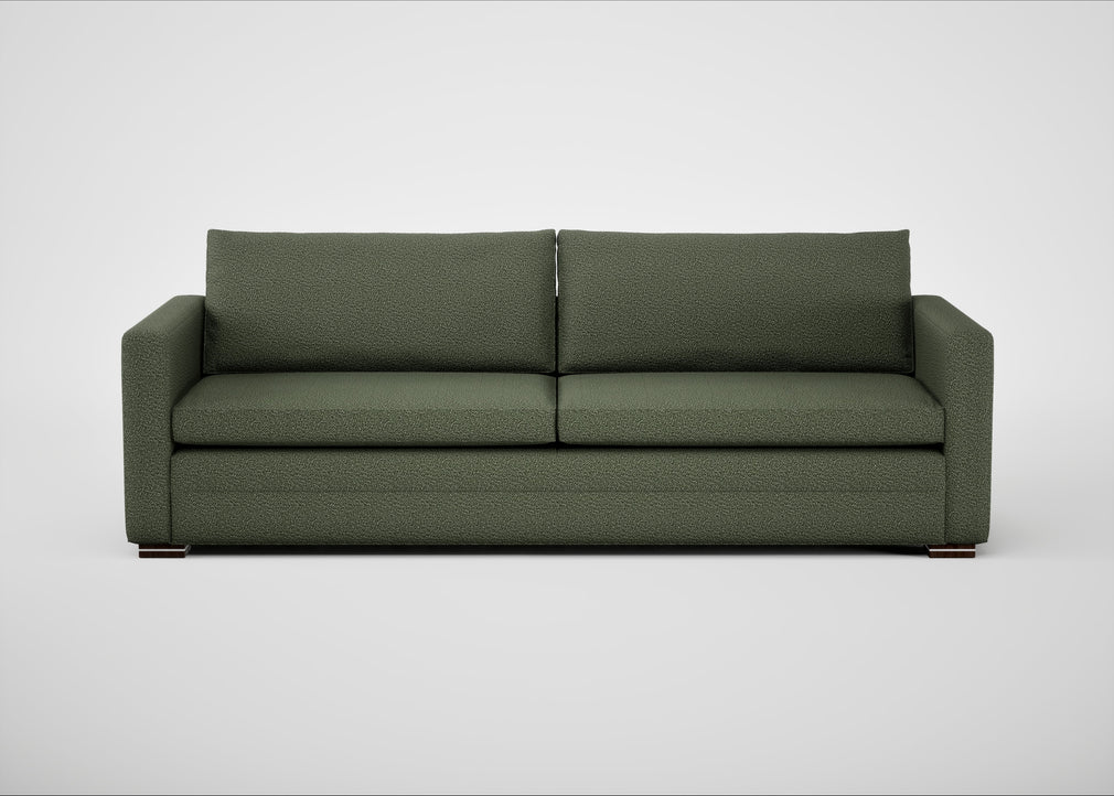 Palermo 5 Seater Sofa Loop Boucle Forest / Walnut