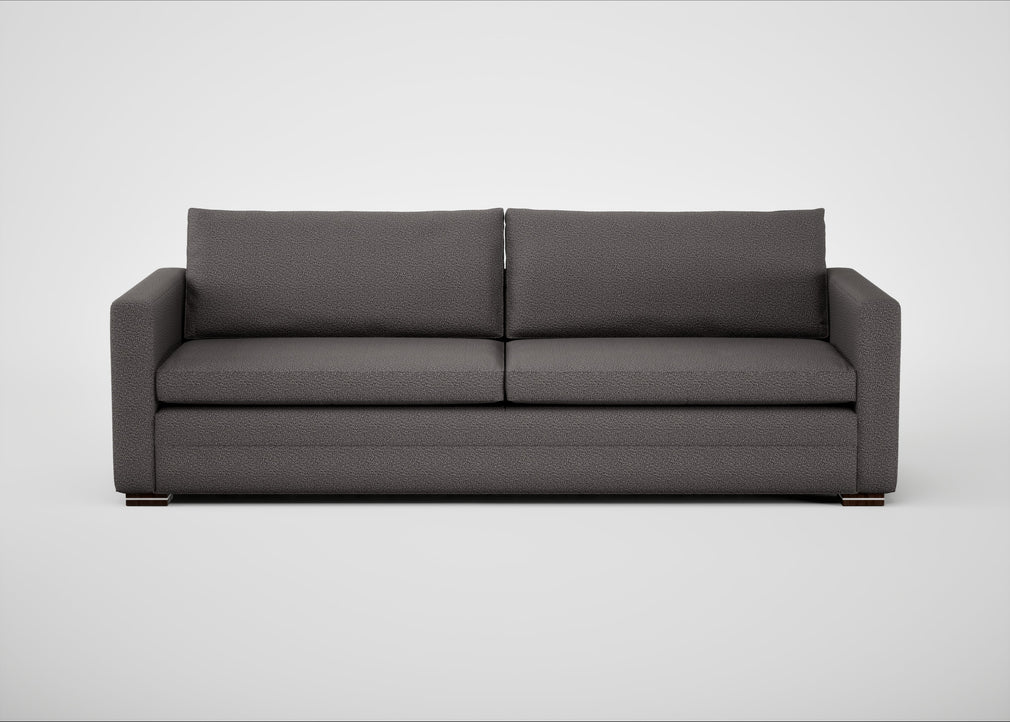 Palermo 5 Seater Sofa Loop Boucle Granite / Walnut