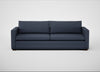 Palermo 5 Seater Sofa Loop Boucle Navy / Walnut