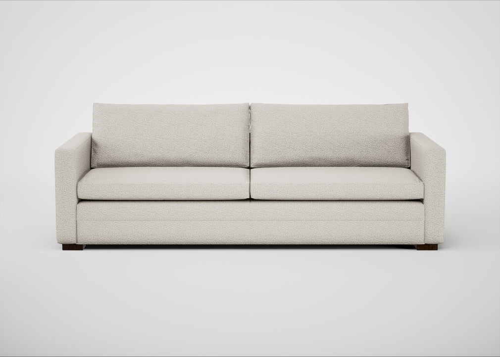 Palermo 5 Seater Sofa Loop Boucle Polar / Walnut