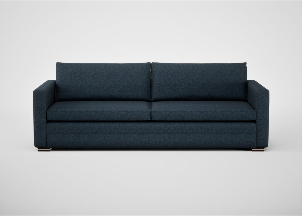 Palermo 5 Seater Sofa Siena Cotton Deep Sea / Walnut