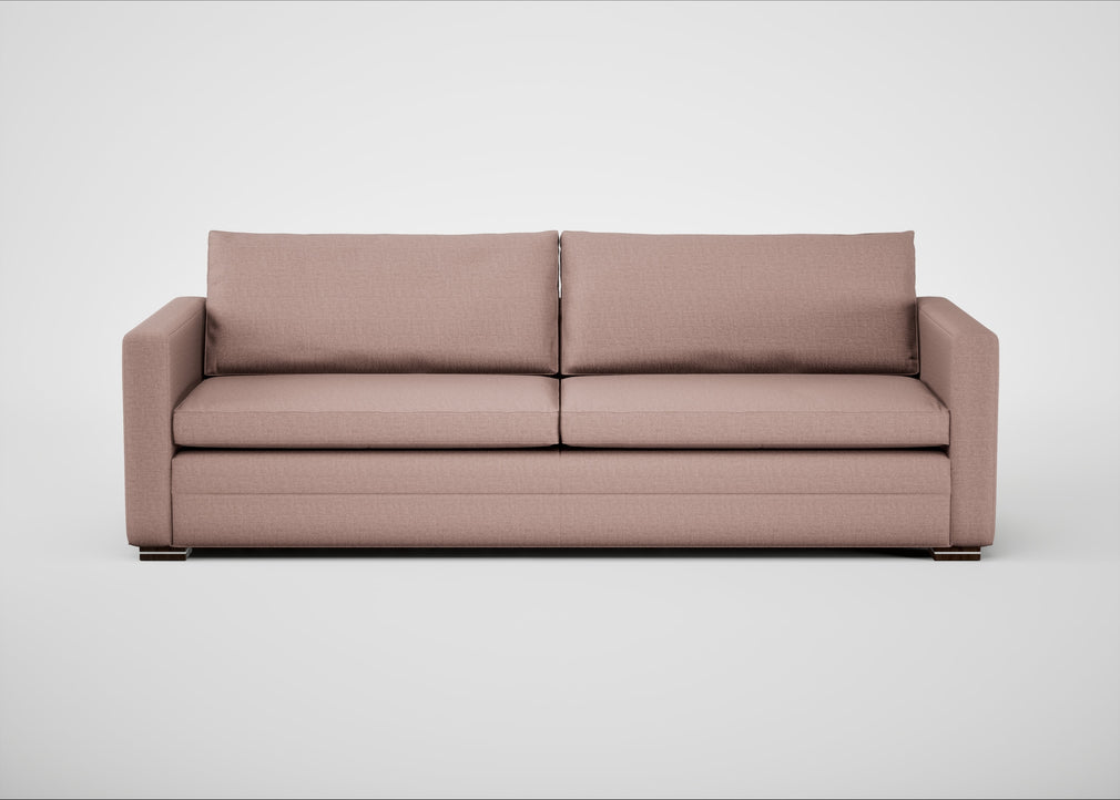 Palermo 5 Seater Sofa Siena Cotton Dusky Pink / Walnut