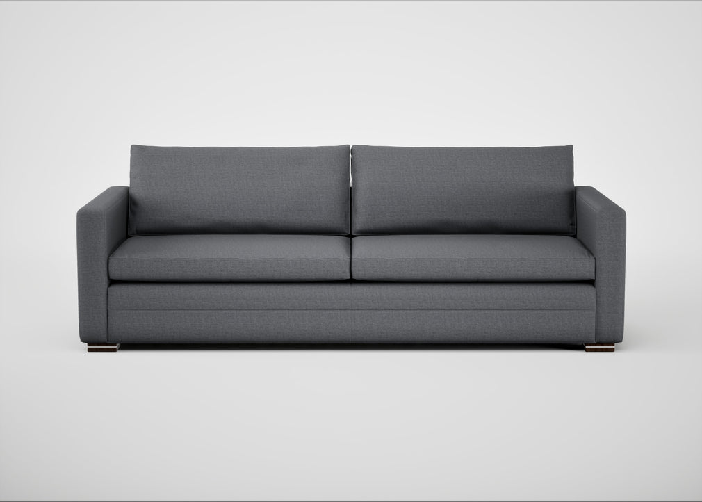 Palermo 5 Seater Sofa Siena Cotton Shale Grey / Walnut