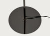 Ellipse Floor Lamp White Glass Black Chrome