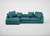 Cumulus Left Hand Facing Corner Sofa Brushed Cotton Cadet