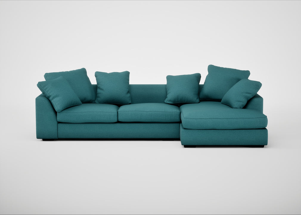Cumulus Right Hand Facing Corner Sofa Brushed Cotton Cadet