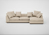 Cumulus Right Hand Facing Corner Sofa Brushed Cotton Oat
