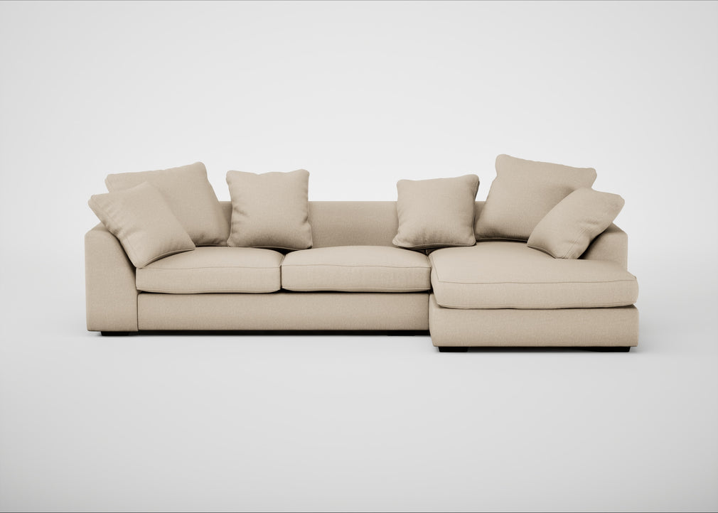 Cumulus Right Hand Facing Corner Sofa Brushed Cotton Oat