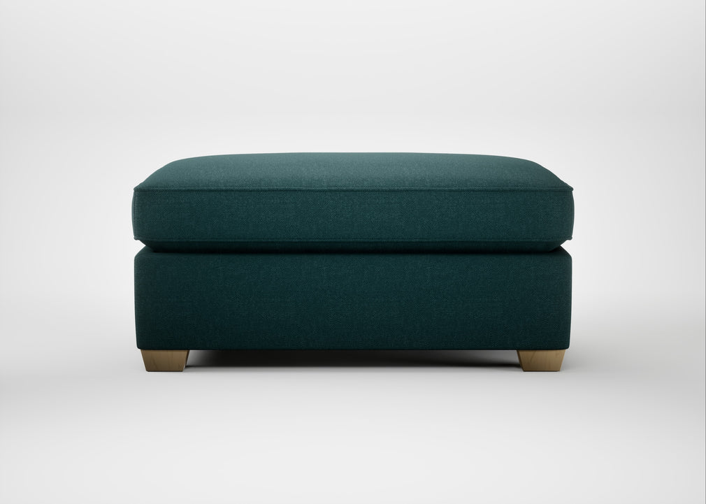 Torino Footstool Brushed Cotton Pine / Natural