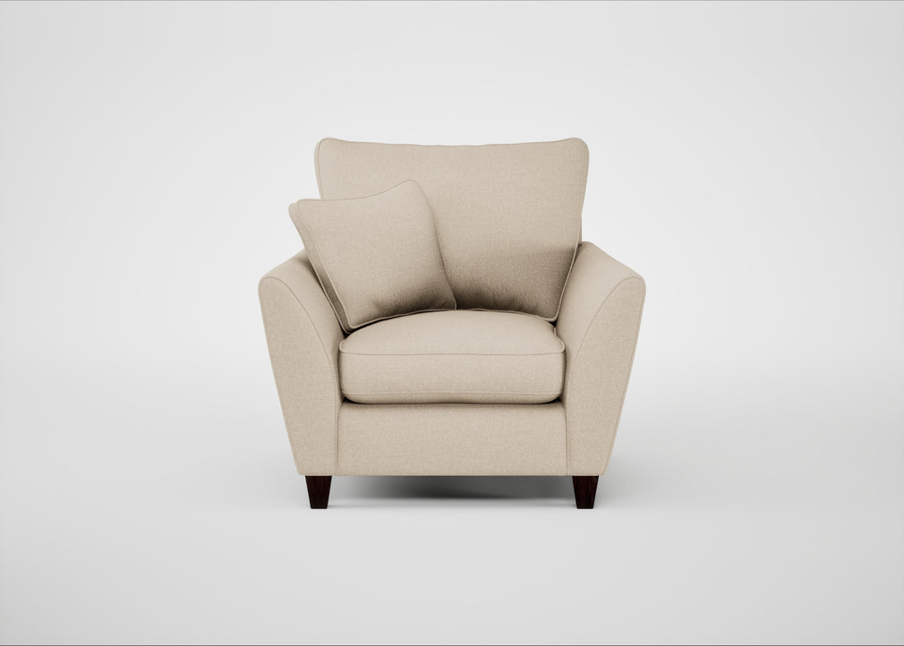 Torino Armchair Brushed Cotton Oat / Black