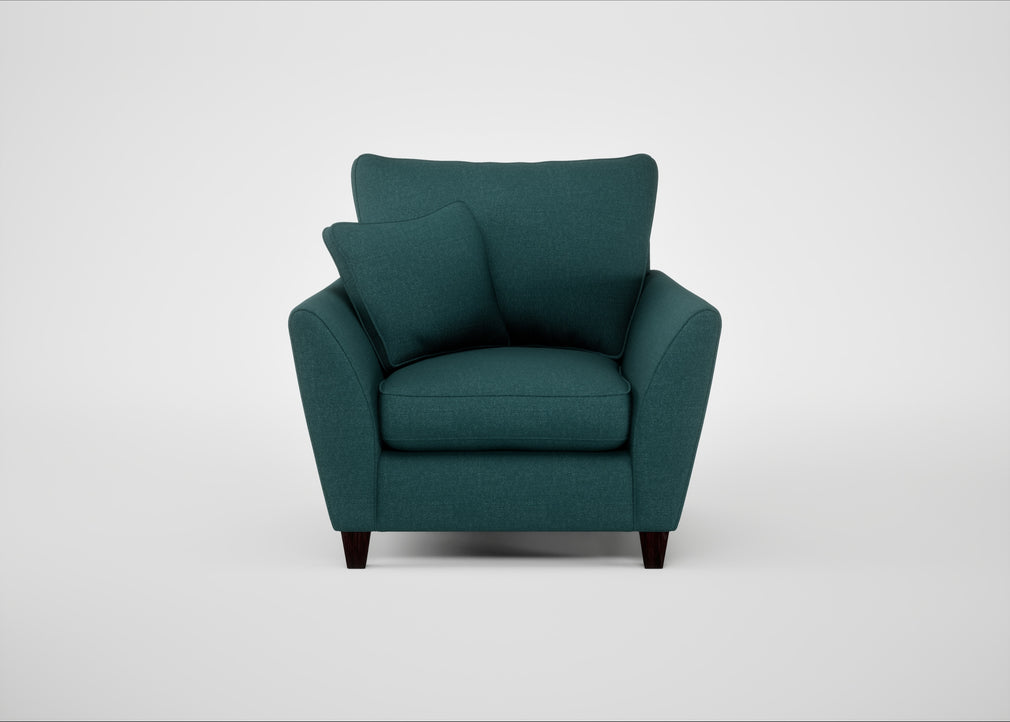 Torino Armchair Brushed Cotton Pine / Black