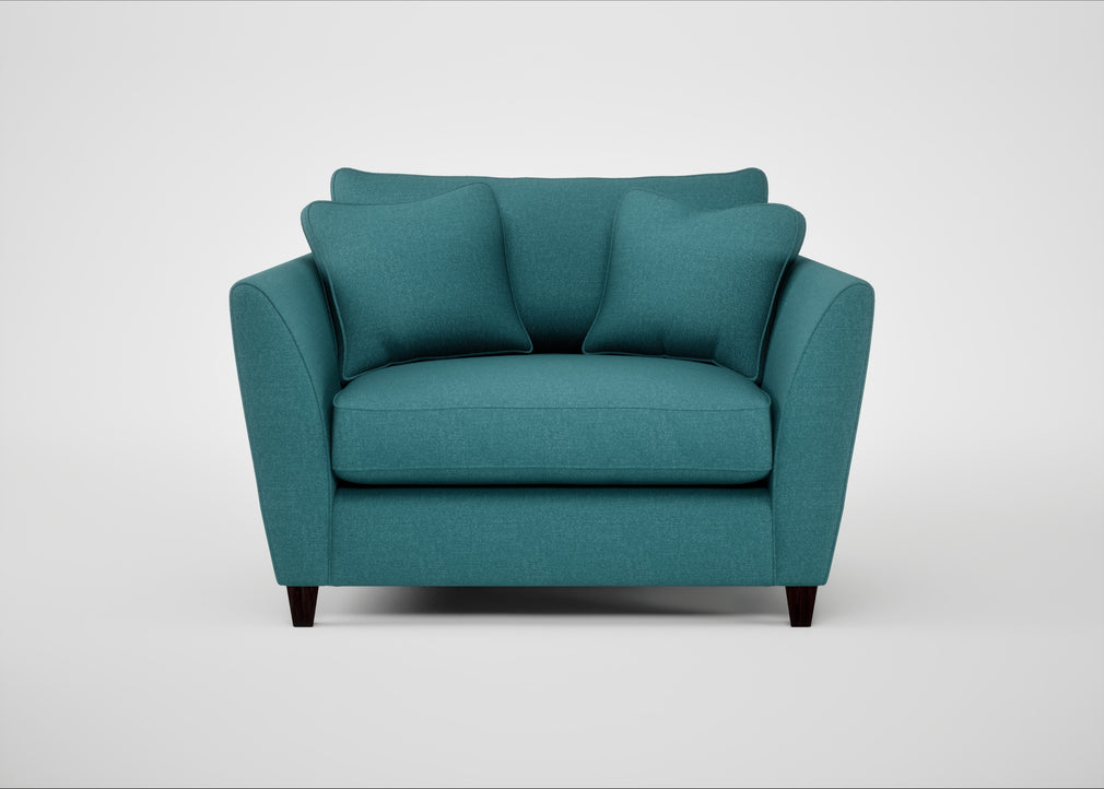 Torino Loveseat Brushed Cotton Cadet / Black