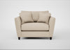 Torino Loveseat Brushed Cotton Oat / Black