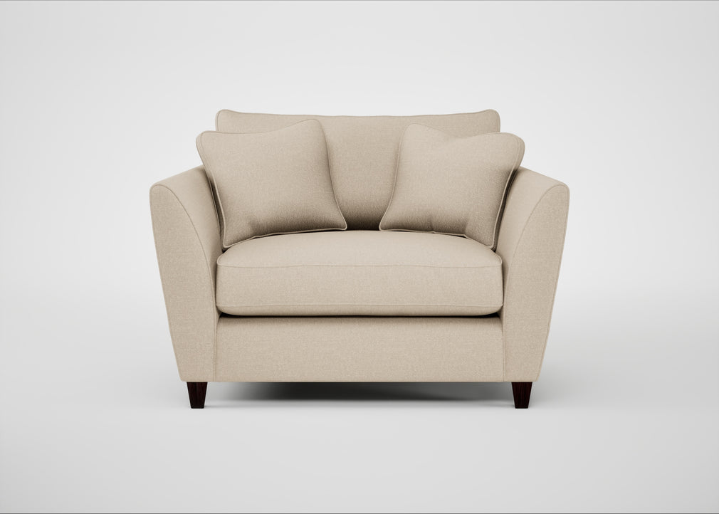 Torino Loveseat Brushed Cotton Oat / Black