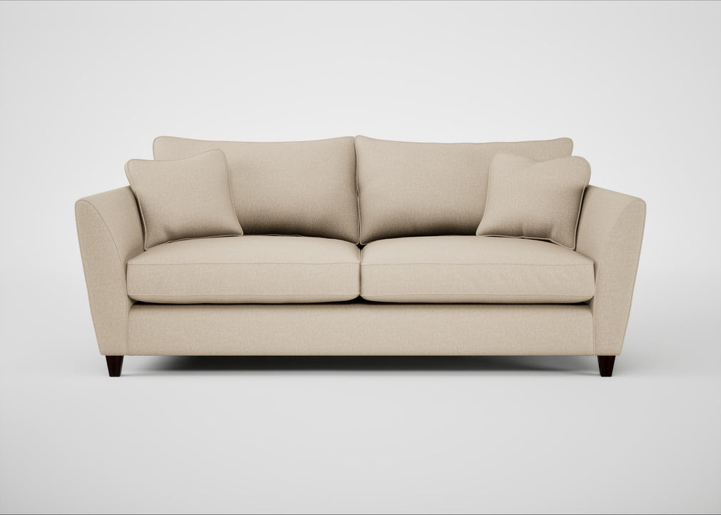 Torino 4 Seater Sofa Brushed Cotton Oat / Black