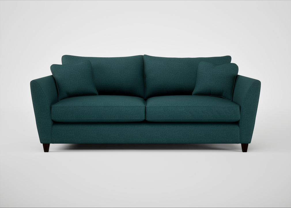 Torino 4 Seater Sofa Brushed Cotton Pine / Black