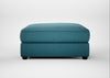 Tailor Square Footstool Brushed Cotton Cadet / Black