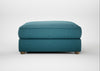 Tailor Square Footstool Brushed Cotton Cadet / Natural