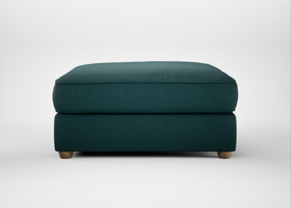 Tailor Square Footstool Brushed Cotton Pine / Natural
