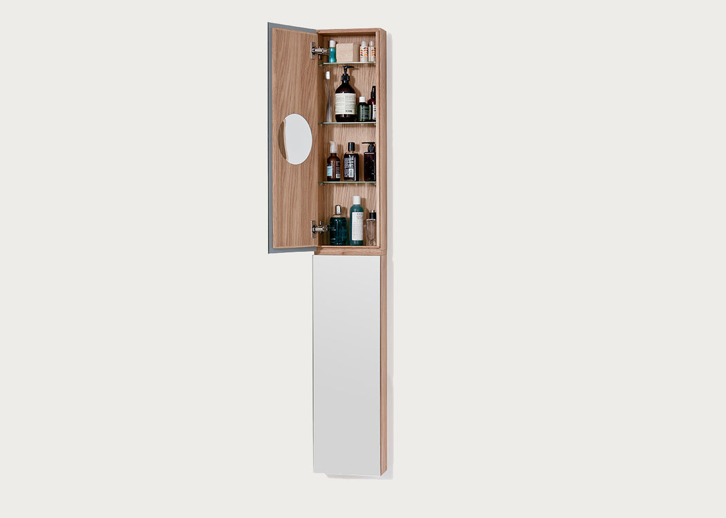 Slim Bathroom Cabinet with Mirror Tall