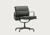 Eames EA208 Soft Pad Chair Leather Premium Jade Deep Black Base New Height