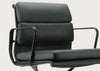 Eames EA208 Soft Pad Chair Leather Premium Jade Deep Black Base New Height