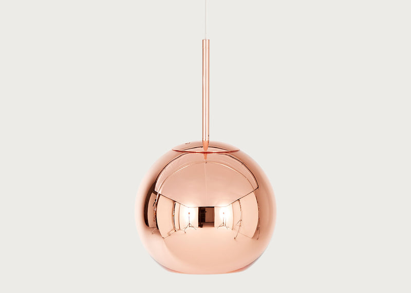 Copper LED Pendant Light Round