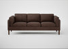 Sonno 4 Seater Sofa Heritage Leather Chestnut 2064 / Walnut