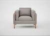 Sonno Armchair Daino Leather Elephant / Natural