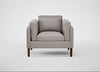 Sonno Armchair Daino Leather Elephant / Walnut
