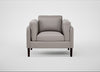 Sonno Armchair Daino Leather Elephant / Wenge Black