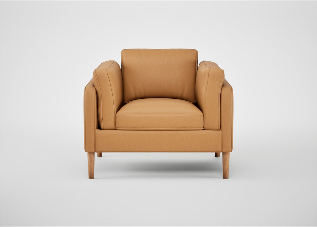 Sonno Armchair Daino Leather Parchment / Natural