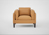 Sonno Armchair Daino Leather Parchment / Wenge Black