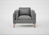 Sonno Armchair Daino Leather Steel / Natural