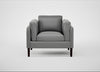 Sonno Armchair Daino Leather Steel / Wenge Black