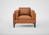 Sonno Armchair Daino Leather Treacle / Wenge Black