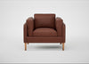Sonno Armchair Leather Grain Dark Brown 068 / Natural